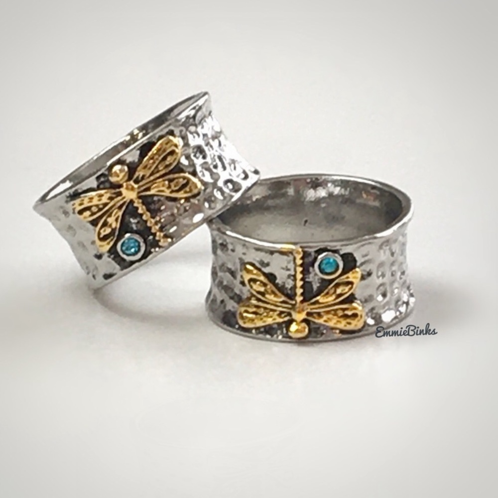 RESTOCKED New FP Textured Dragonfly Band Statement Ring - Picture 6 of 13